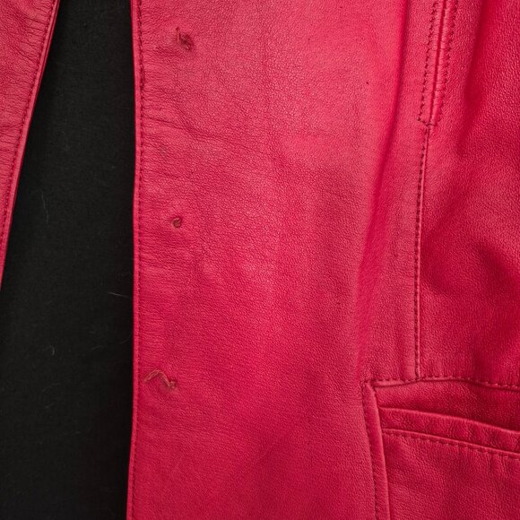 Danier 2 XL red Leather Jacket (Needs buttons) - Picture 3 of 4